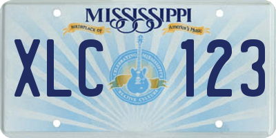 MS license plate XLC123