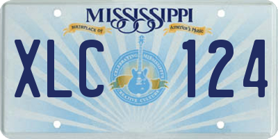 MS license plate XLC124