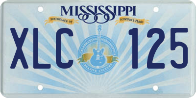 MS license plate XLC125