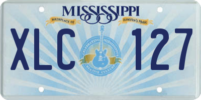 MS license plate XLC127