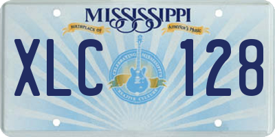 MS license plate XLC128