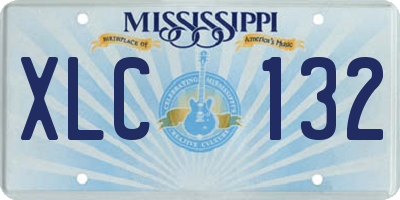 MS license plate XLC132