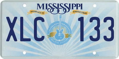 MS license plate XLC133