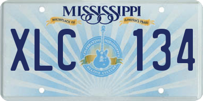 MS license plate XLC134