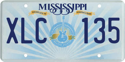 MS license plate XLC135