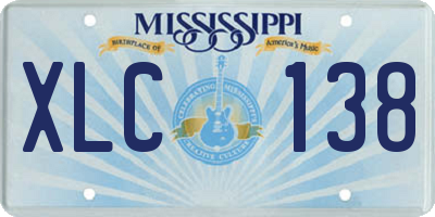 MS license plate XLC138