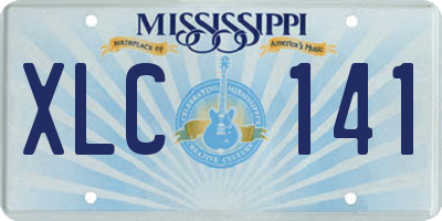 MS license plate XLC141