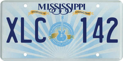 MS license plate XLC142