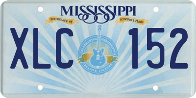 MS license plate XLC152