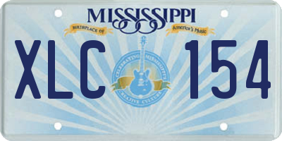 MS license plate XLC154