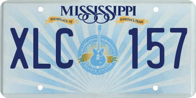 MS license plate XLC157