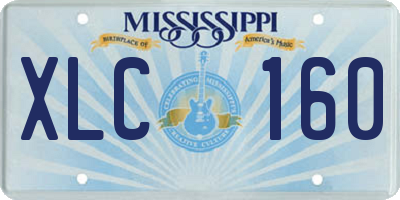 MS license plate XLC160