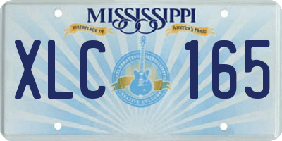 MS license plate XLC165