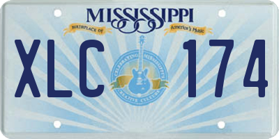 MS license plate XLC174