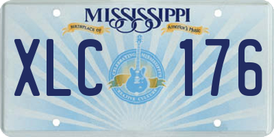 MS license plate XLC176