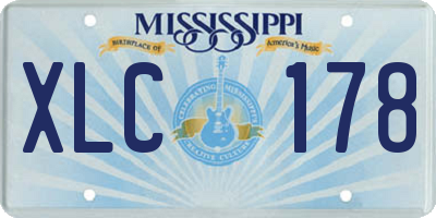 MS license plate XLC178