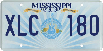 MS license plate XLC180