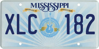 MS license plate XLC182