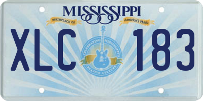 MS license plate XLC183