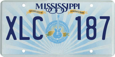 MS license plate XLC187