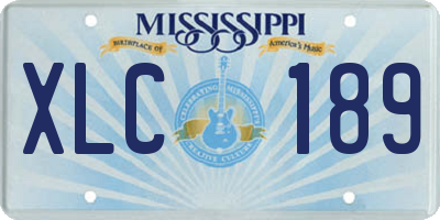MS license plate XLC189