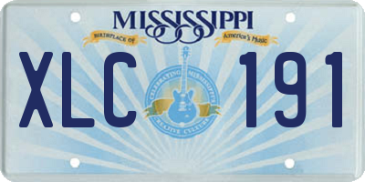 MS license plate XLC191