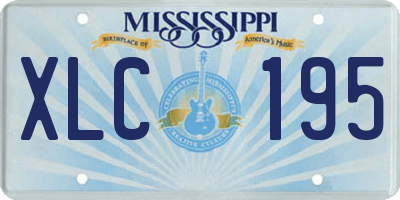MS license plate XLC195
