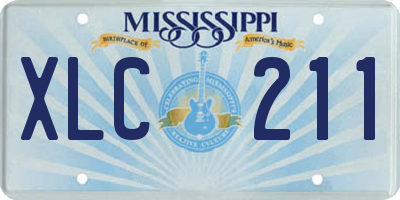 MS license plate XLC211