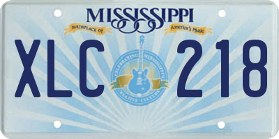 MS license plate XLC218