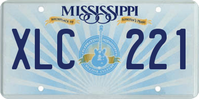 MS license plate XLC221