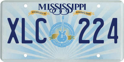 MS license plate XLC224