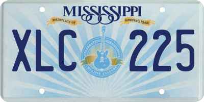MS license plate XLC225