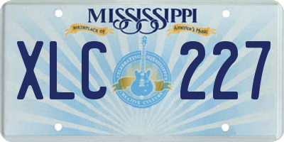 MS license plate XLC227