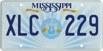 MS license plate XLC229