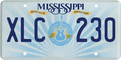 MS license plate XLC230