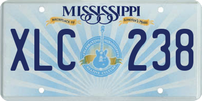 MS license plate XLC238