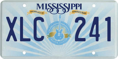 MS license plate XLC241