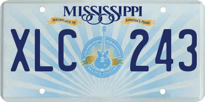 MS license plate XLC243