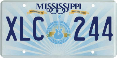 MS license plate XLC244