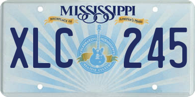 MS license plate XLC245