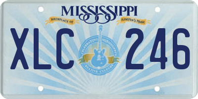 MS license plate XLC246