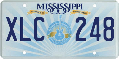 MS license plate XLC248