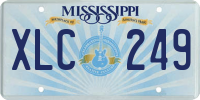 MS license plate XLC249