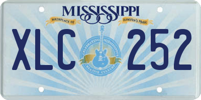 MS license plate XLC252