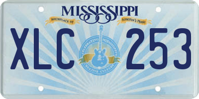 MS license plate XLC253