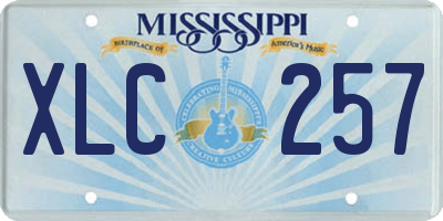 MS license plate XLC257