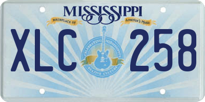 MS license plate XLC258
