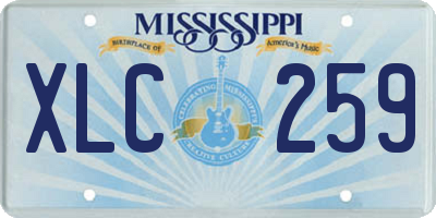 MS license plate XLC259