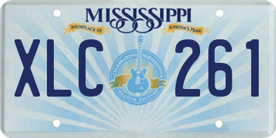 MS license plate XLC261