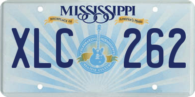 MS license plate XLC262